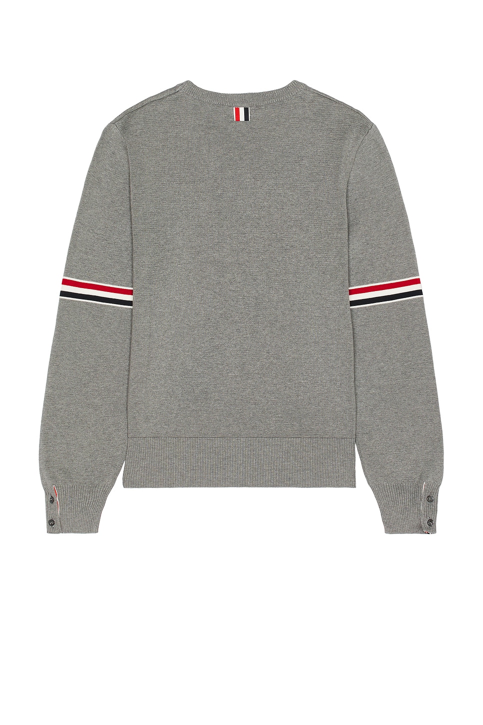 Thom Browne Milano Stitch Crew Neck Pullover In Lt Grey
