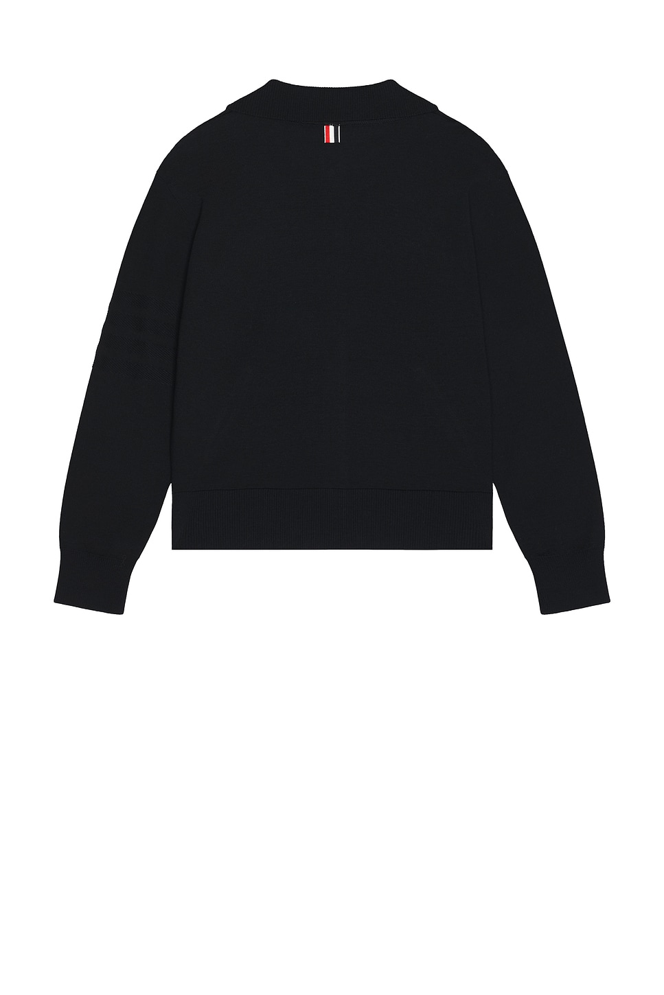 Thom Browne Double Face Full Zip Cardigan In Black