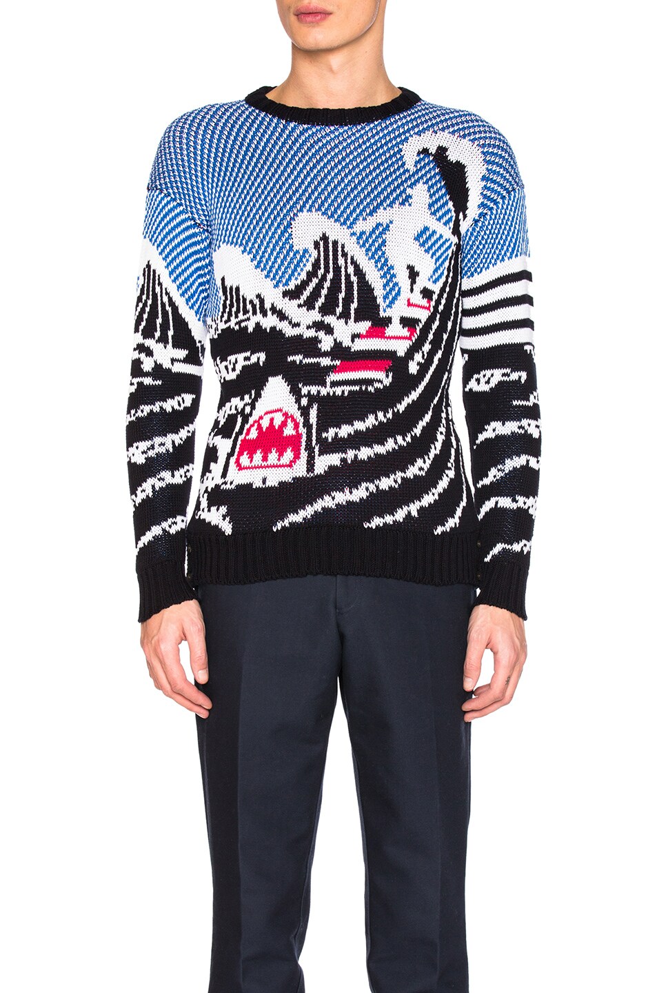 Image 1 of Thom Browne Surfing Scenery Pullover in Navy