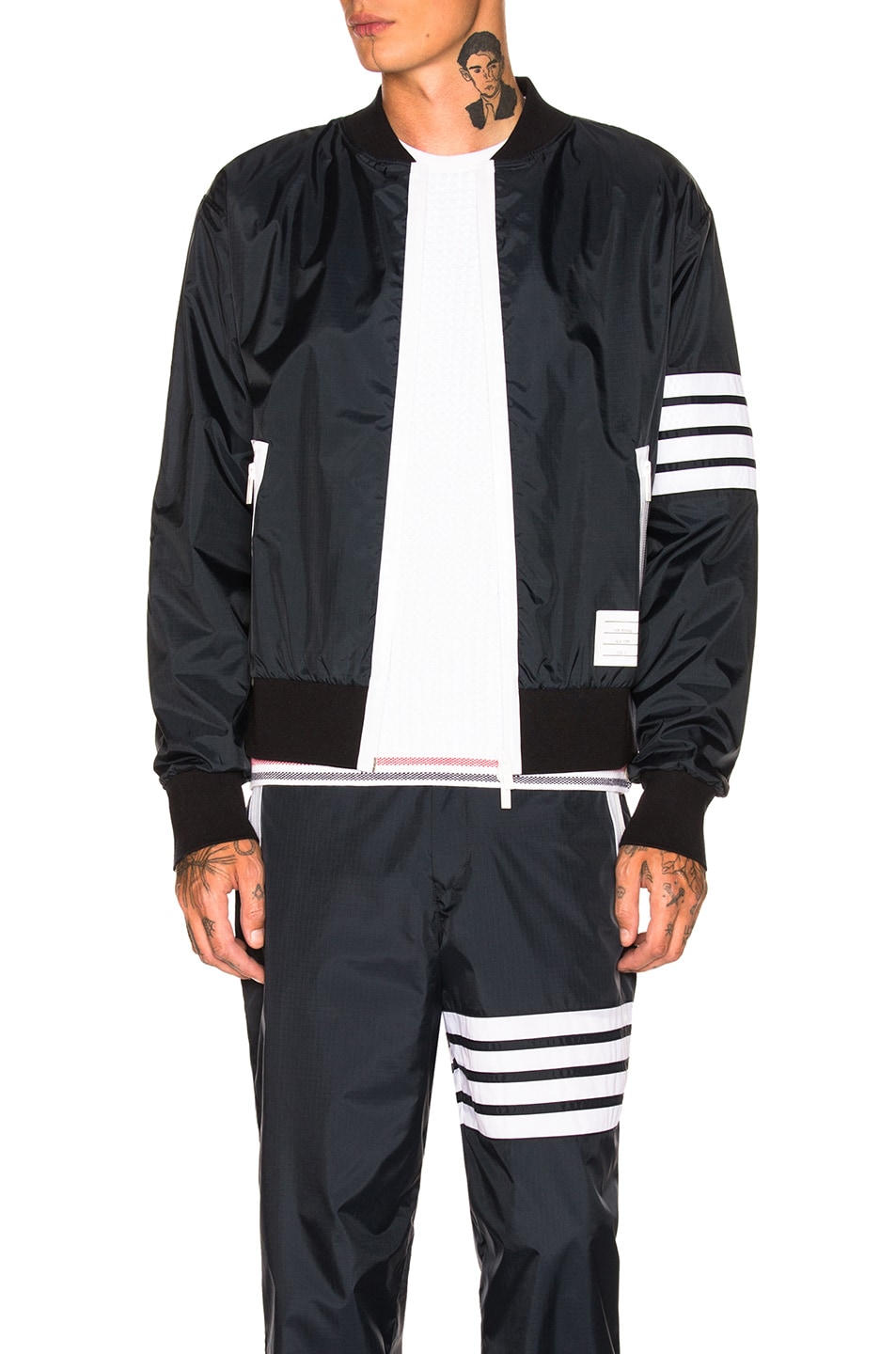 Image 1 of Thom Browne Ripstop Bomber in Navy