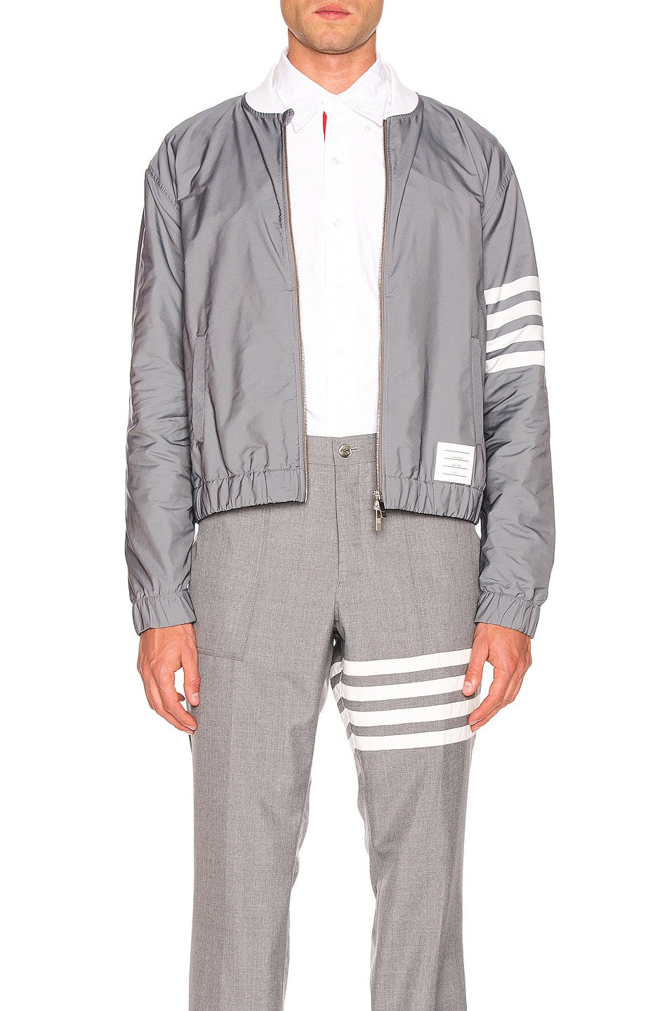 Image 1 of Thom Browne Technical Bomber Jacket in Medium Grey