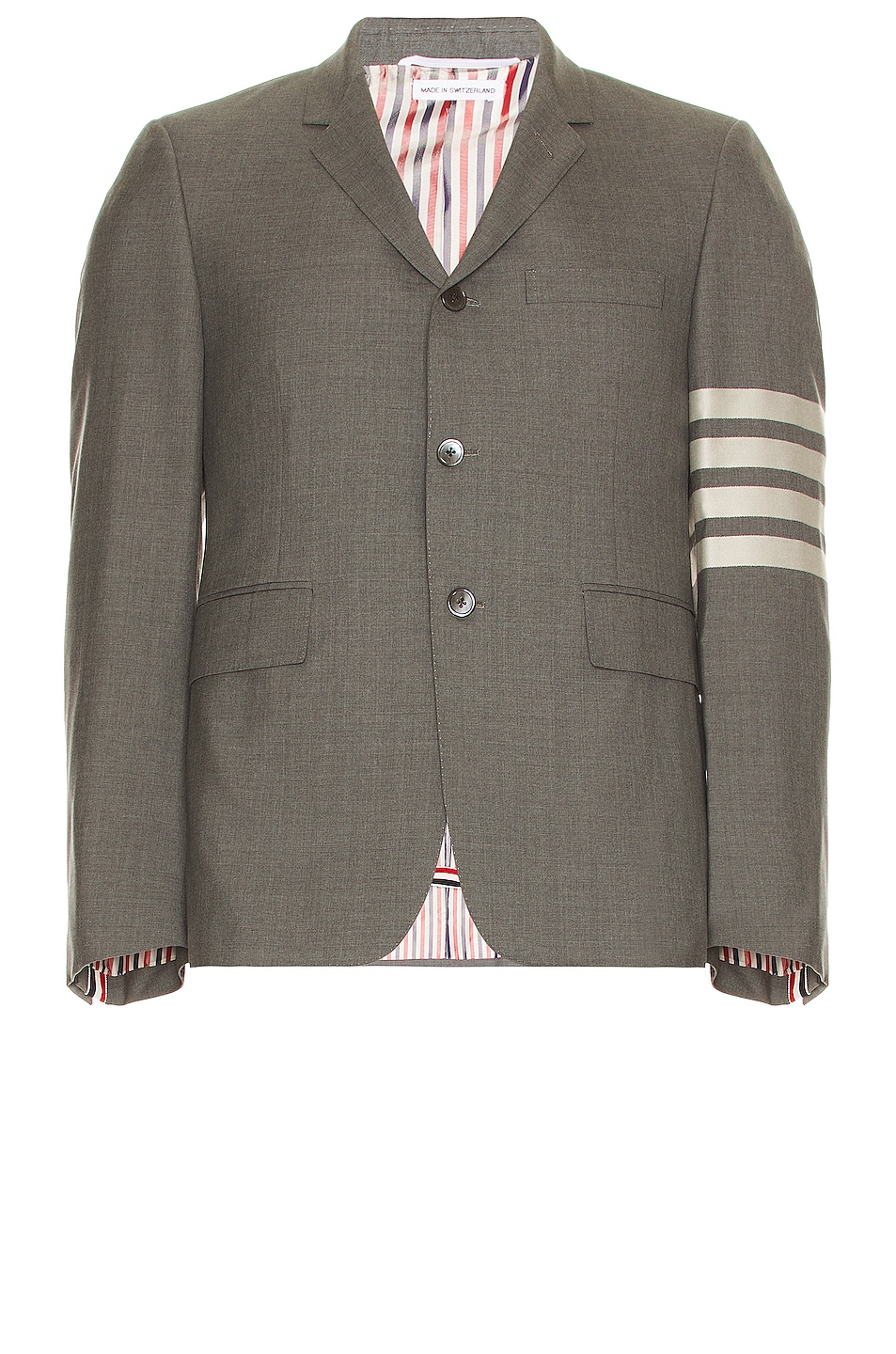 Image 1 of Thom Browne 4 Bar Engineered Suit Jacket in Medium Grey