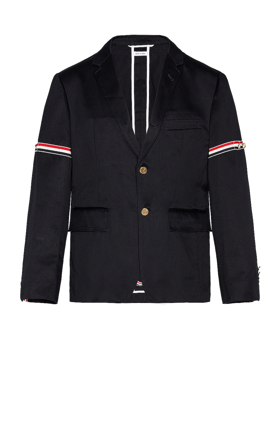 Thom Browne Unconstructed GG Armband Jacket in Navy | FWRD
