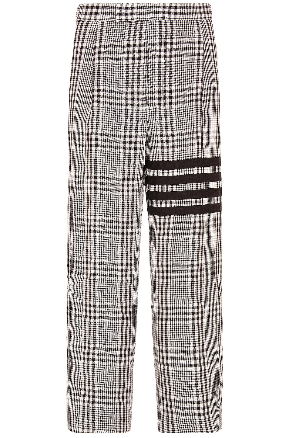 Image 1 of Thom Browne Single Pleat Trouser in Black & White