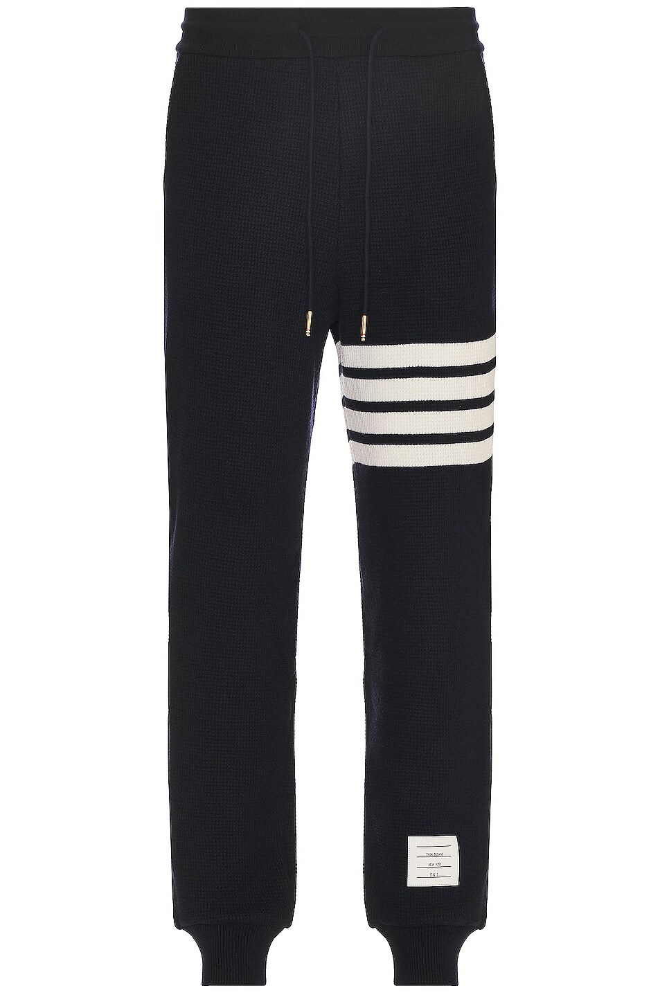 Image 1 of Thom Browne 4 Bar Waffle Sweatpants in Navy