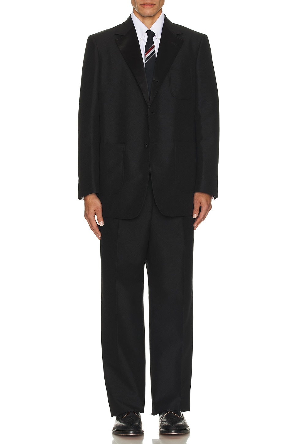 Image 1 of Thom Browne High Rise Backstrap Trouser in Black