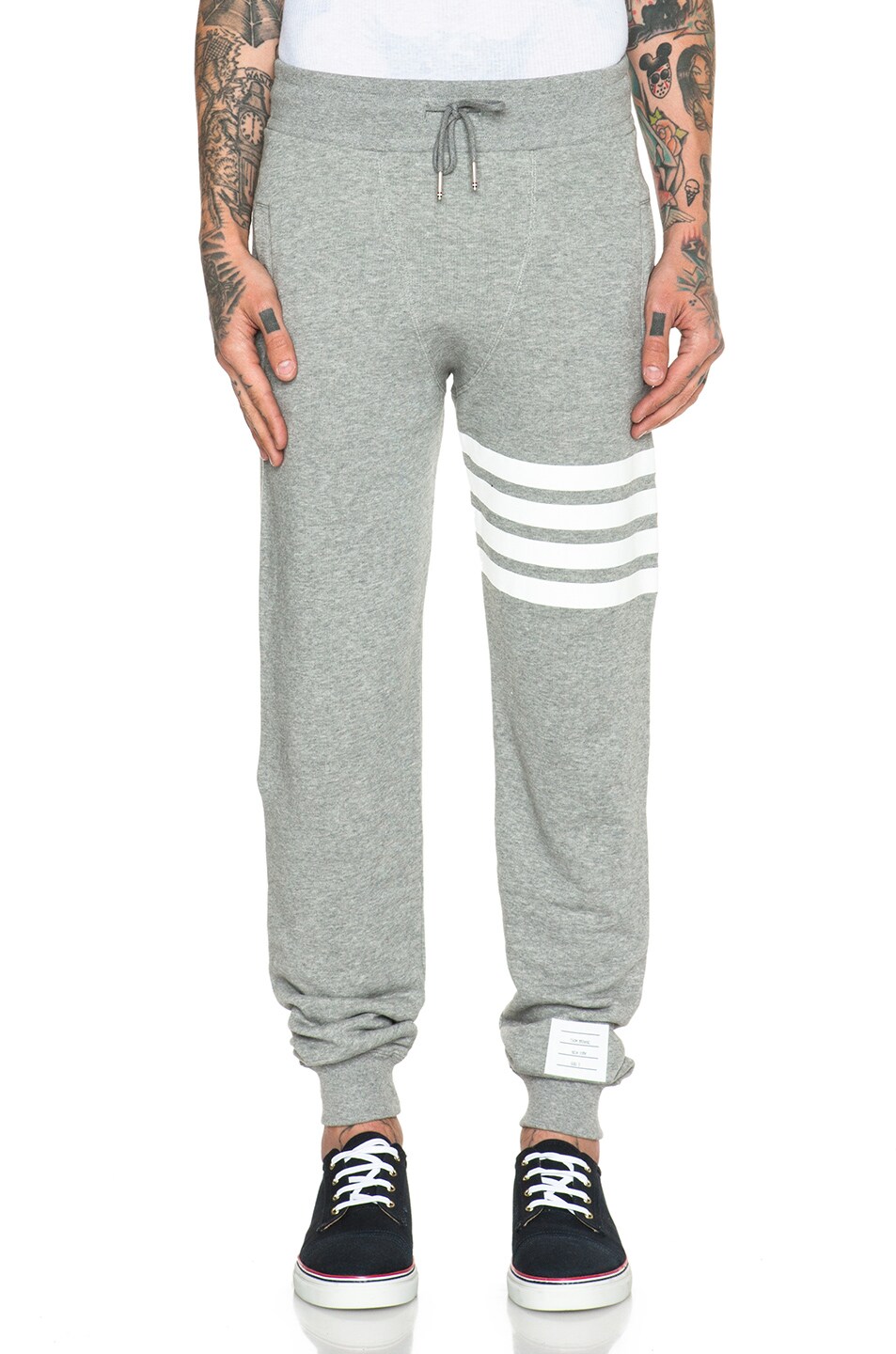 Image 1 of Thom Browne Boxer Cotton Sweatpants in Grey