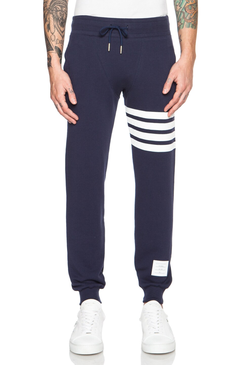 Image 1 of Thom Browne Cotton Sweatpants in Navy