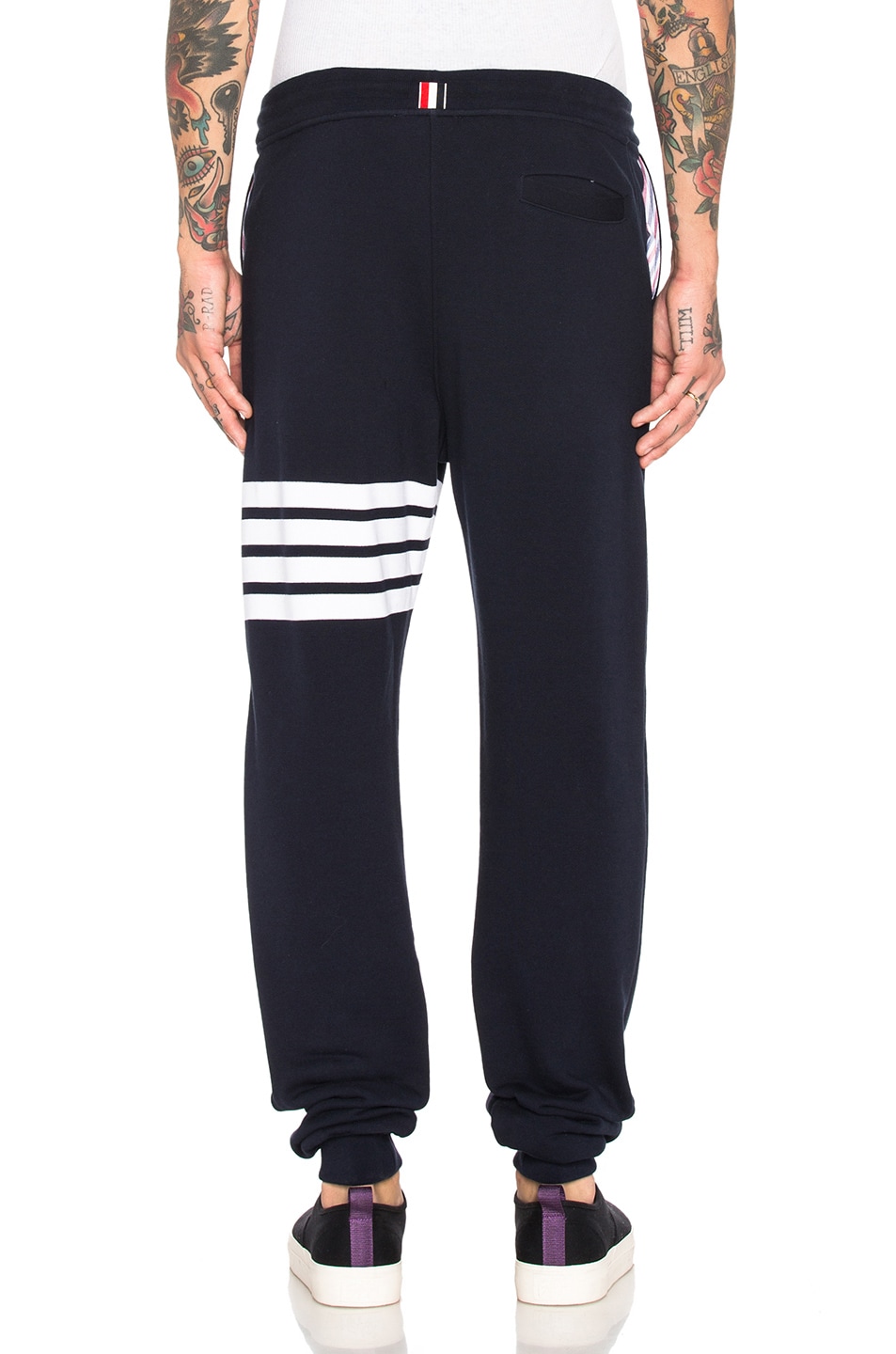 thom browne black sweatpants