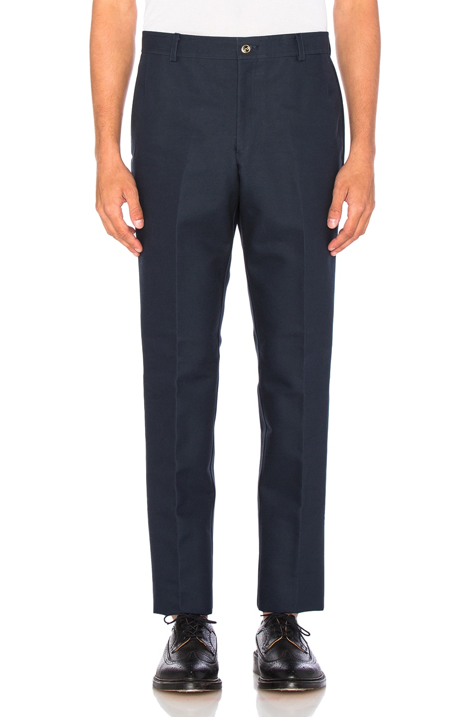 Image 1 of Thom Browne Unconstructed Chino Pants in Navy