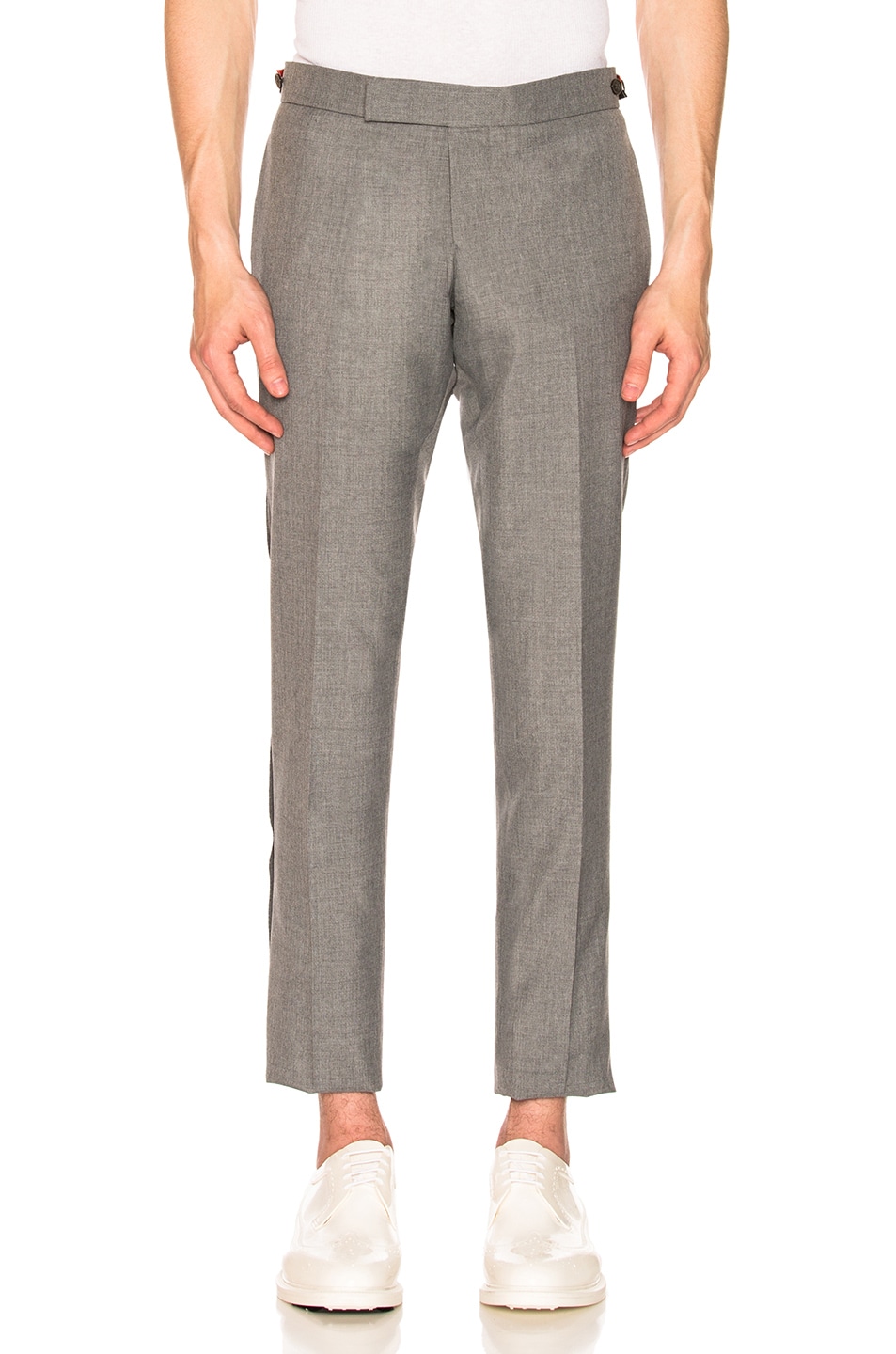 Image 1 of Thom Browne Low Rise Skinny Trouser in Medium Grey