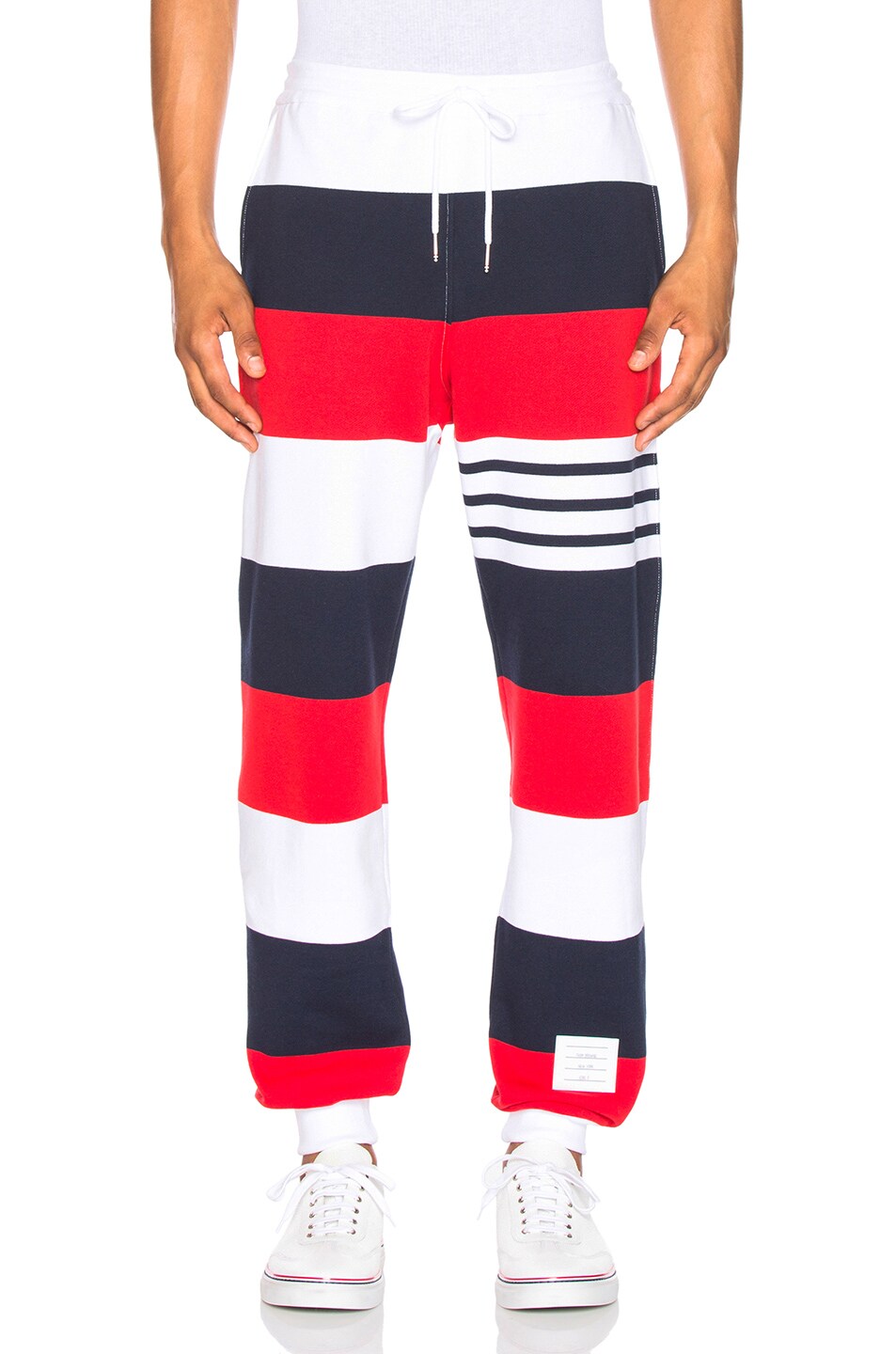 Image 1 of Thom Browne Classic Sweatpants in Red & White & Blue