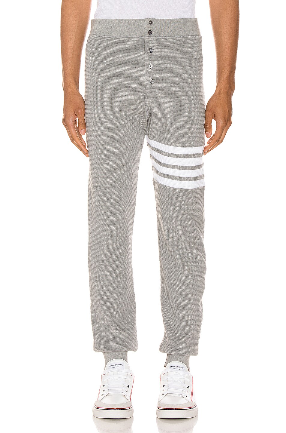 Image 1 of Thom Browne 4 Bar Long Johns Pants in Medium Grey