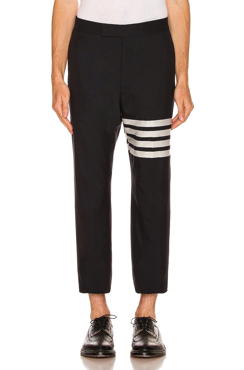 Image 1 of Thom Browne 4 Bar Backstrap Trouser Wide Leg in Navy