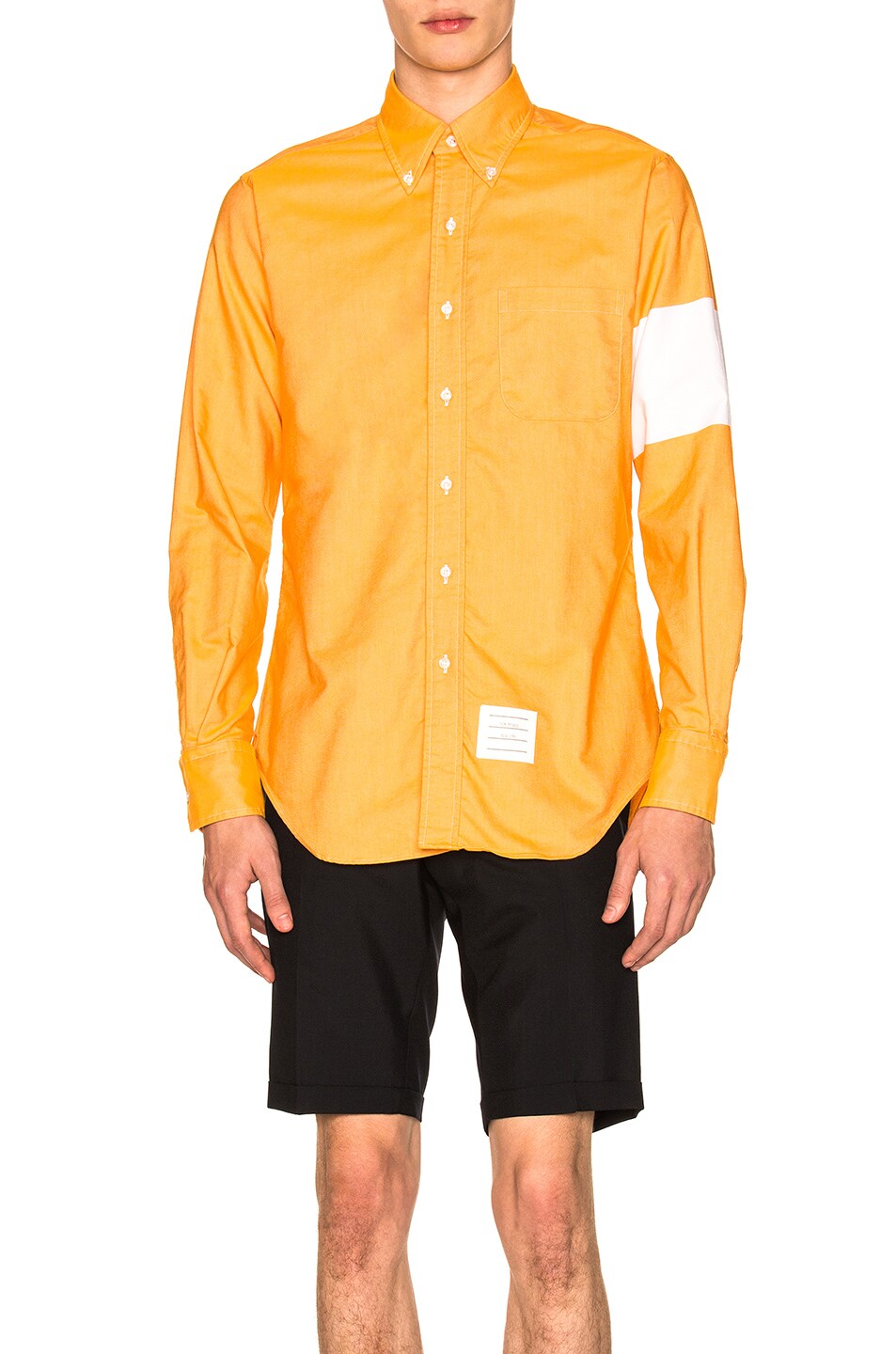 Image 1 of Thom Browne Classic Point Collar Shirt in Orange