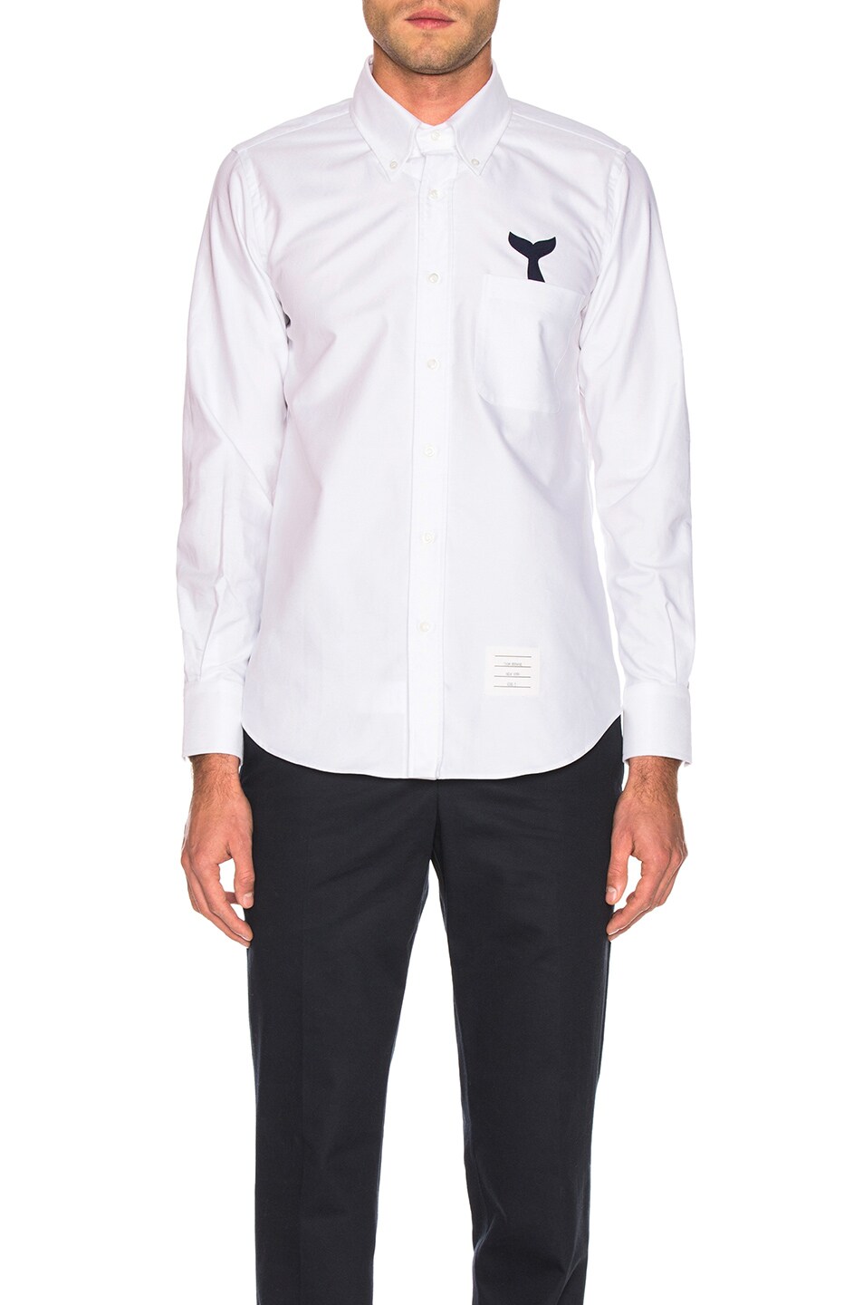 Image 1 of Thom Browne Straight Fit Button Shirt in White