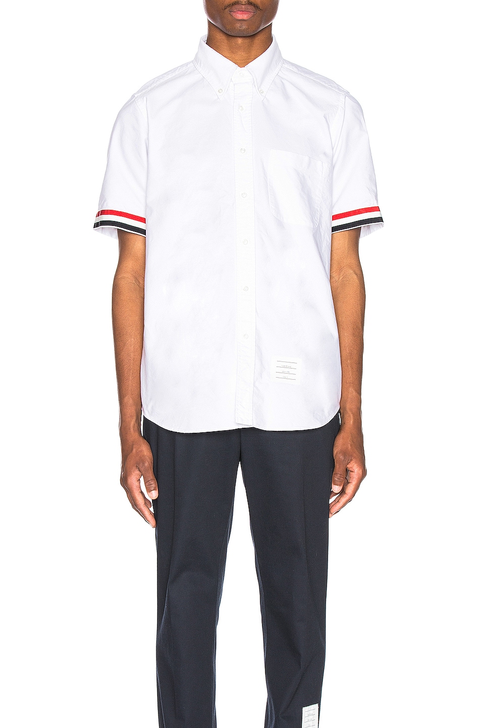 Image 1 of Thom Browne Collar Button Down Shirt in White