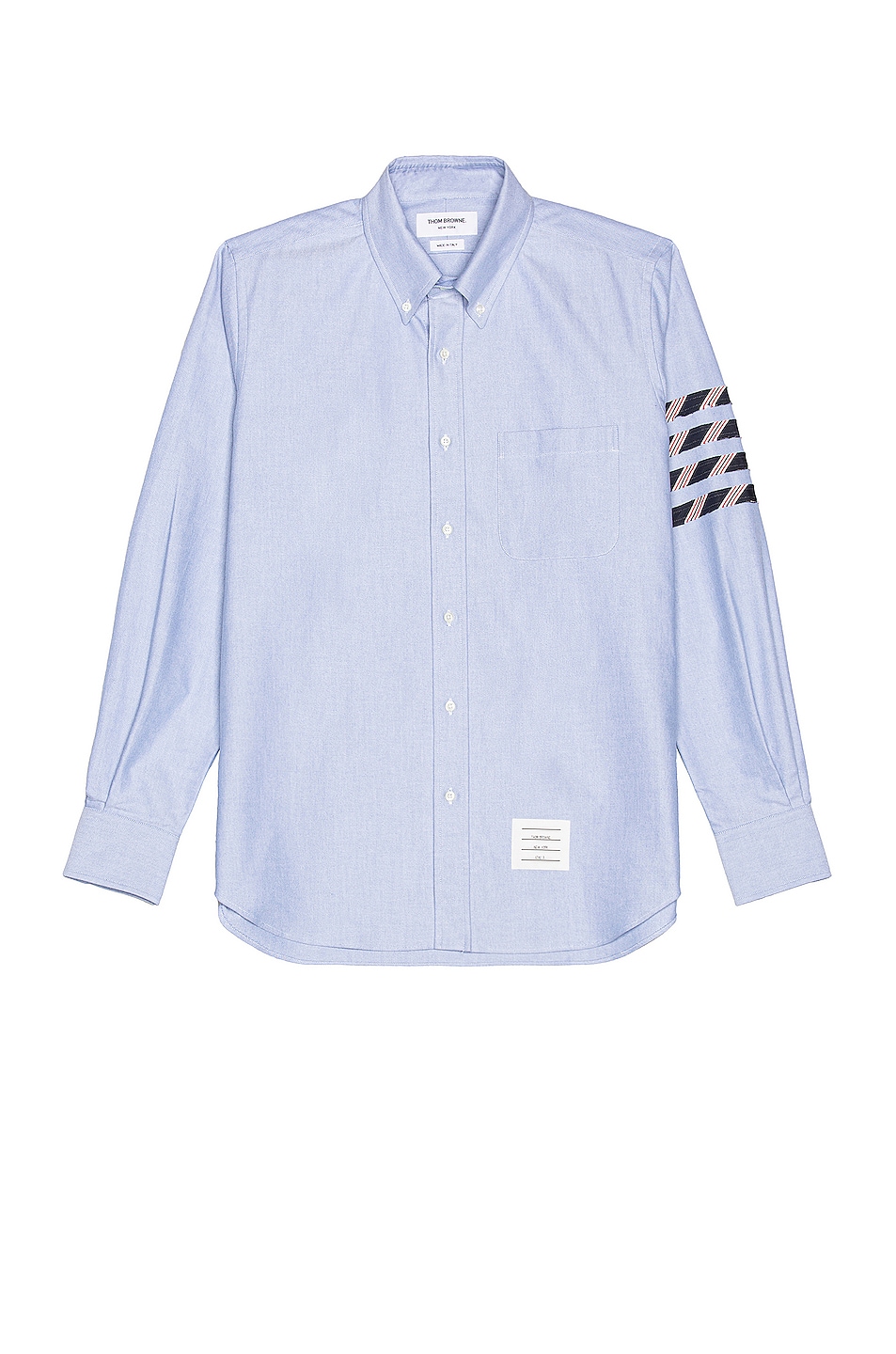 Image 1 of Thom Browne 4 Bar Button Down Long Sleeve Shirt in Light Blue