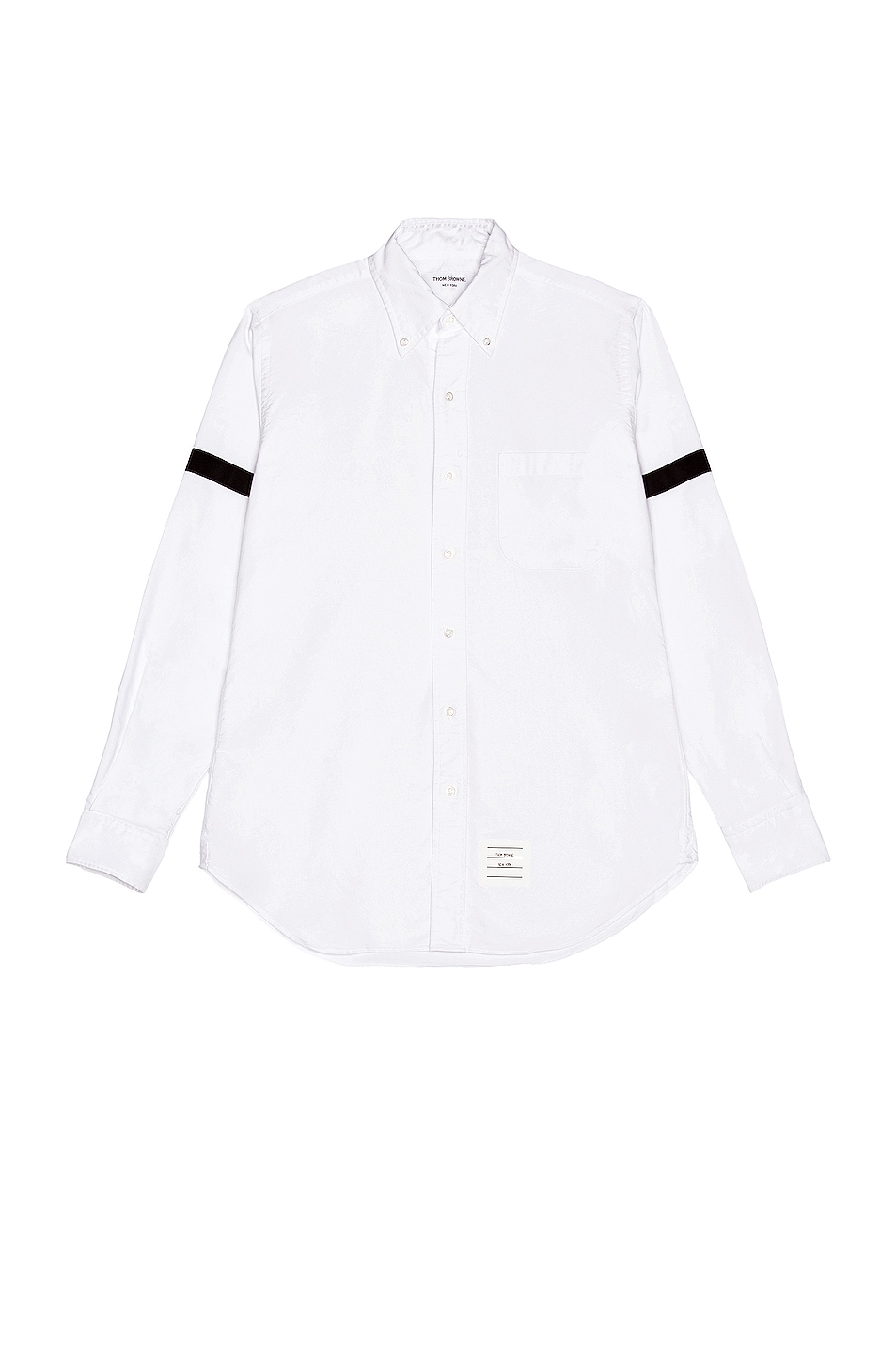 Image 1 of Thom Browne Black Armbands Classic Shirt in White