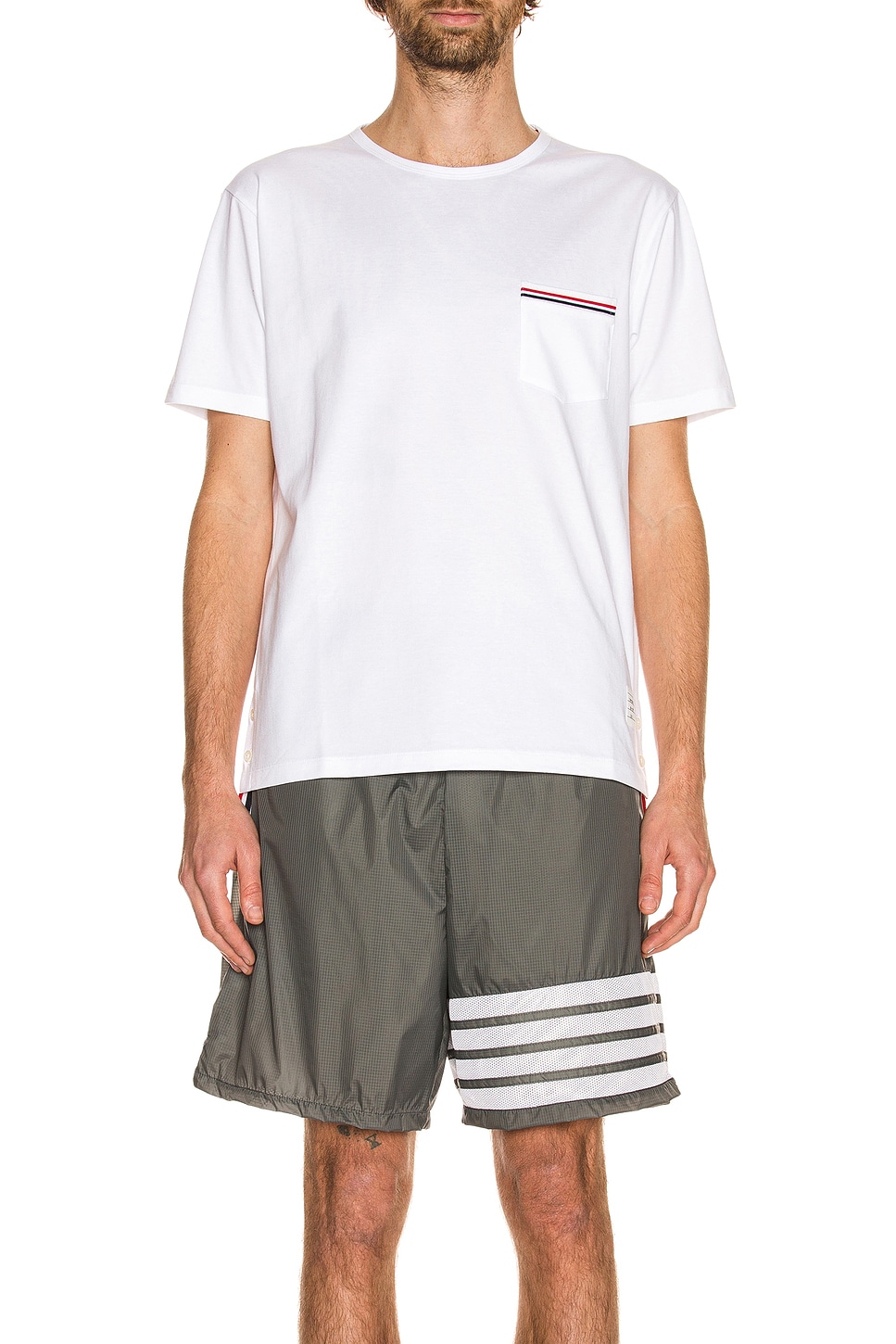 Image 1 of Thom Browne Pocket Tee in White