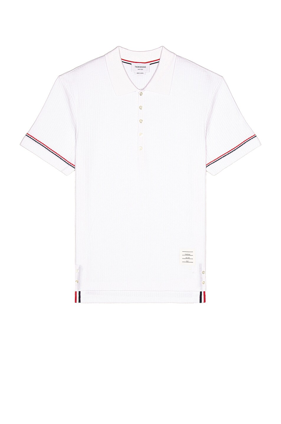 Image 1 of Thom Browne Thermal Polo in White