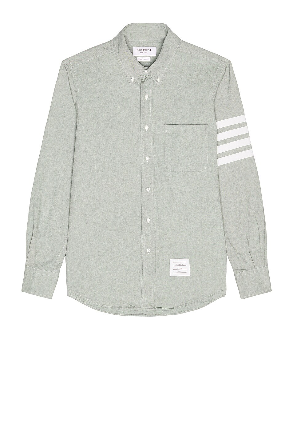 Image 1 of Thom Browne 4 Bar Straight Fit Shirt in Dark Green