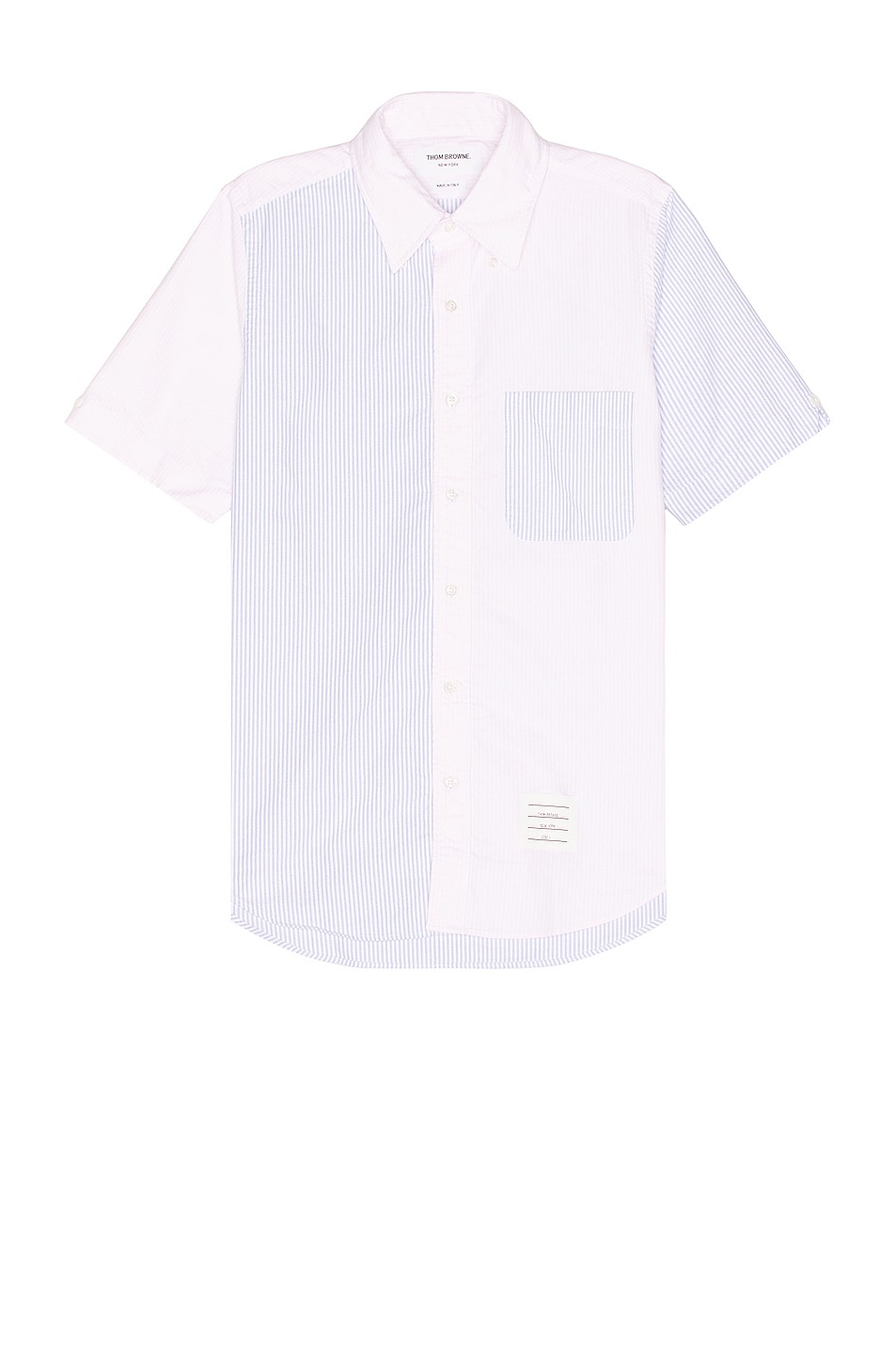 Image 1 of Thom Browne Straight Fit Button Down Ss Shirt in Pink