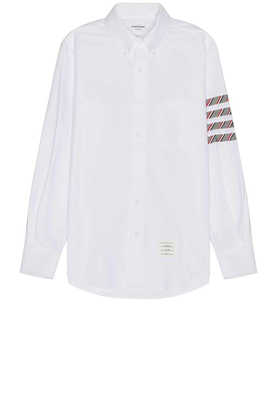 Image 1 of Thom Browne Straight Fit Shirt in Grey & White