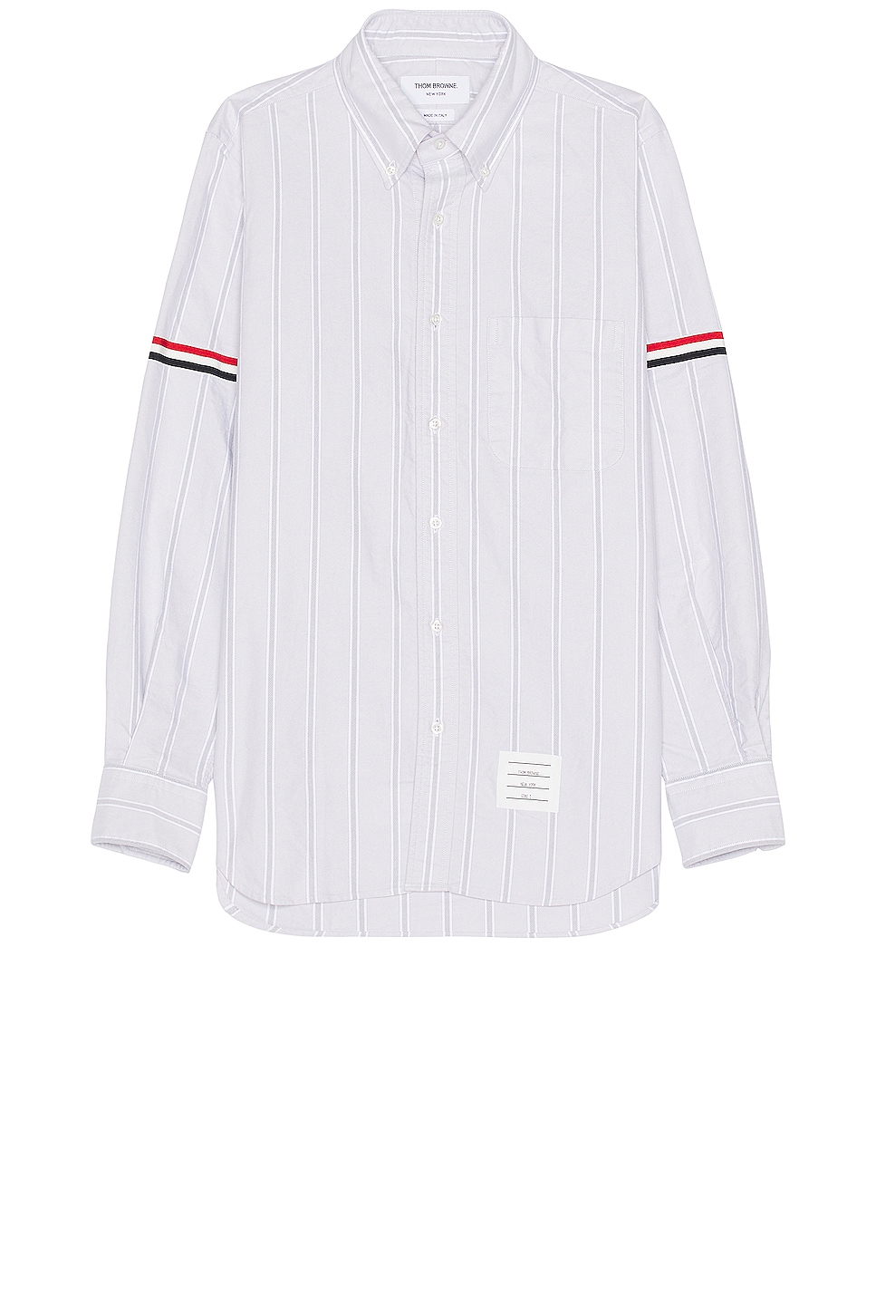 Image 1 of Thom Browne Straight Fit Long Sleeve Shirt in Medium Grey