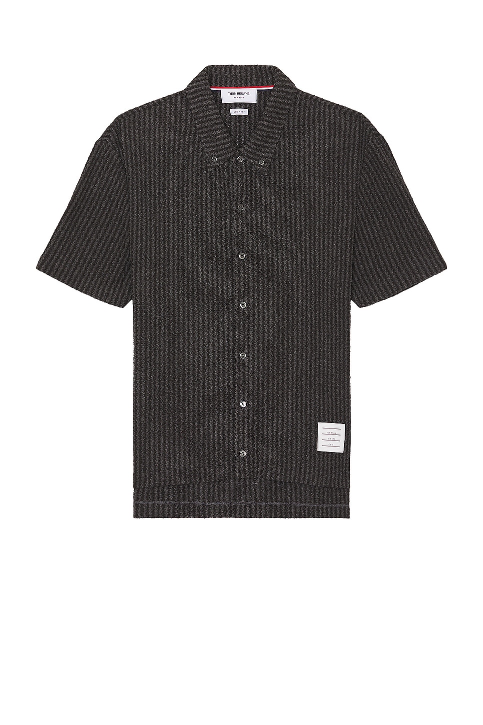 Image 1 of Thom Browne Short Sleeve Button Down Shirt in Medium Grey