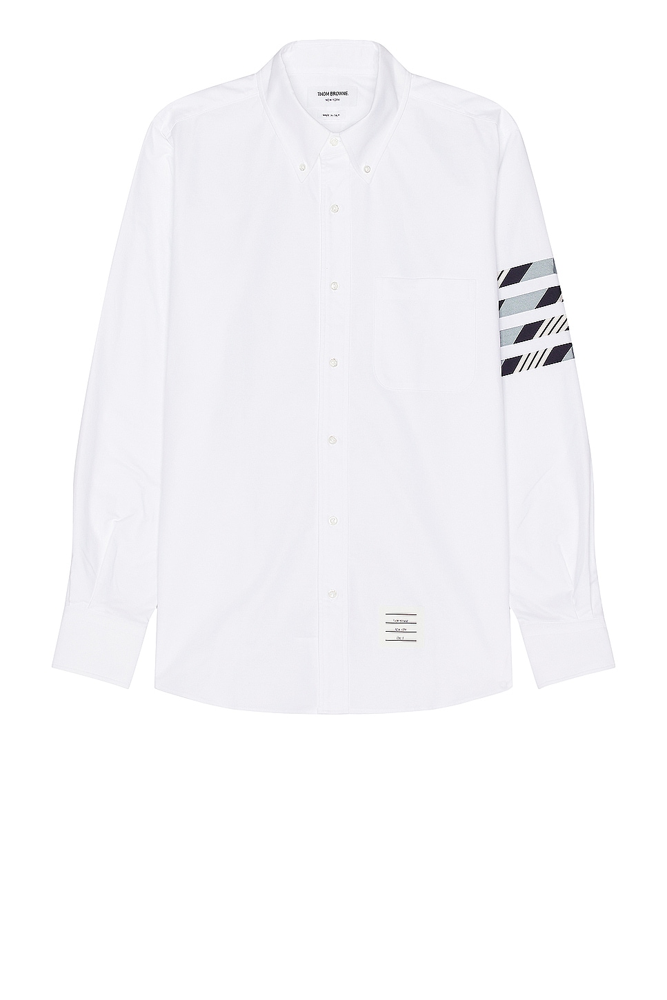 Image 1 of Thom Browne 4 Bar Straight Fit Shirt in MEDIUM BLUE