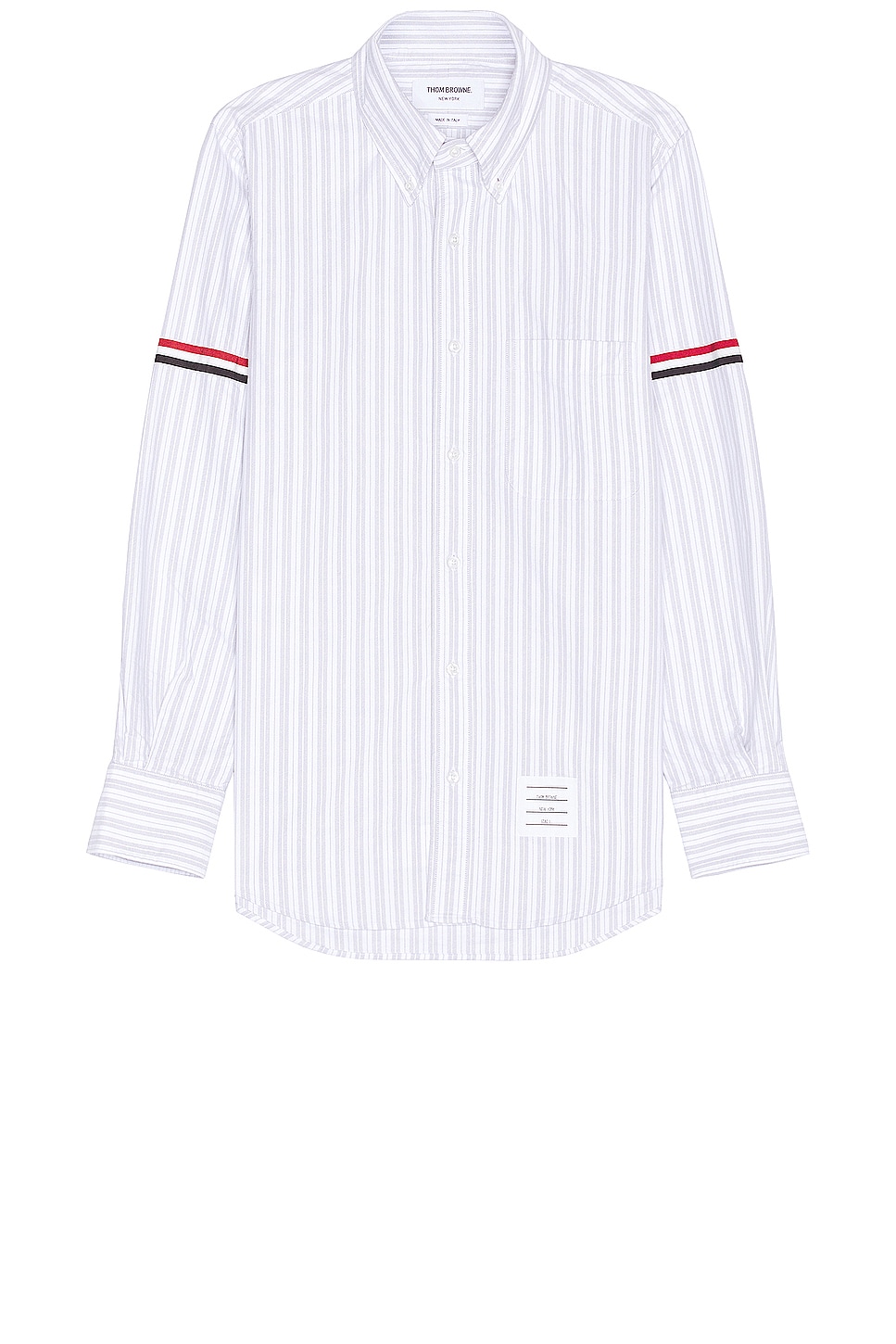 Image 1 of Thom Browne Straight Fit Long Sleeve Shirt in MED GREY