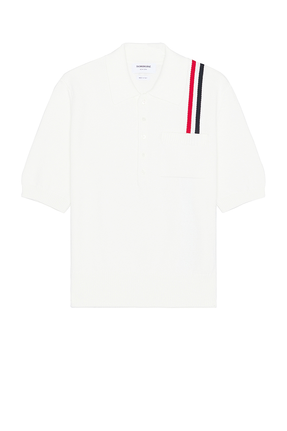Image 1 of Thom Browne Short Sleeve Polo in White