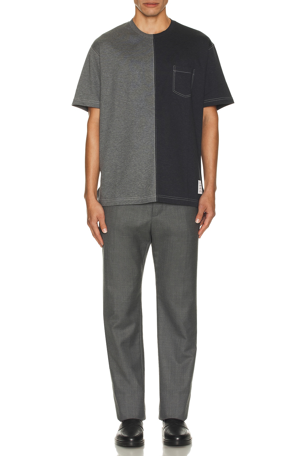 Image 1 of Thom Browne Short Sleeve Pocket T-Shirt in Fun Mix