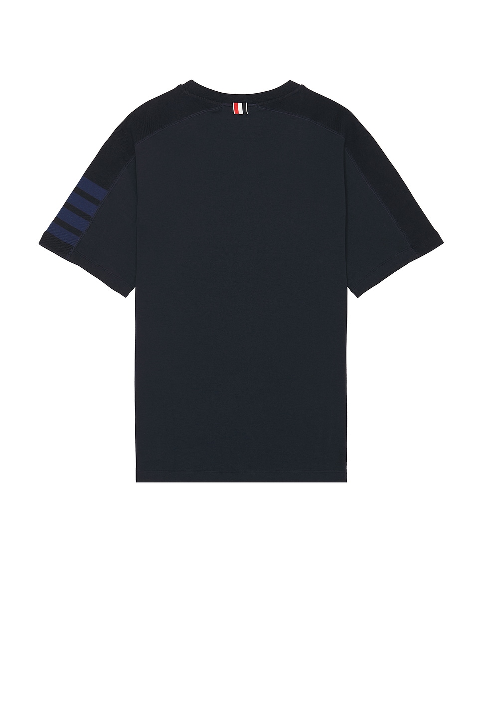 Shop Thom Browne Short Sleeve 4 Bar T-shirt In Navy