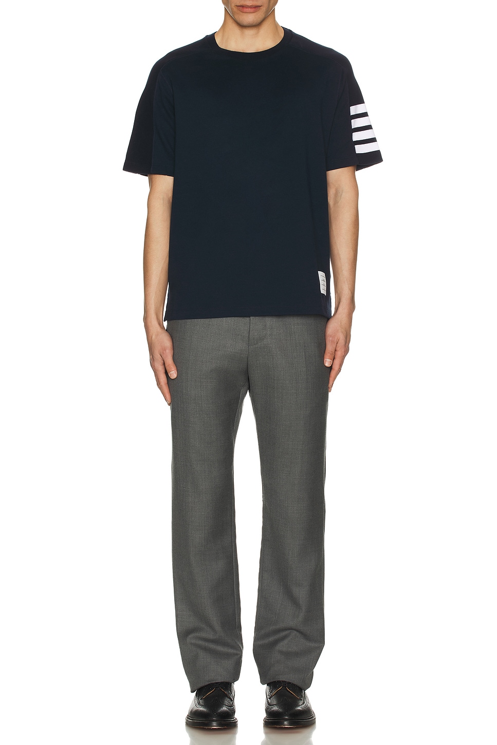Image 1 of Thom Browne Short Sleeve Tee in Navy