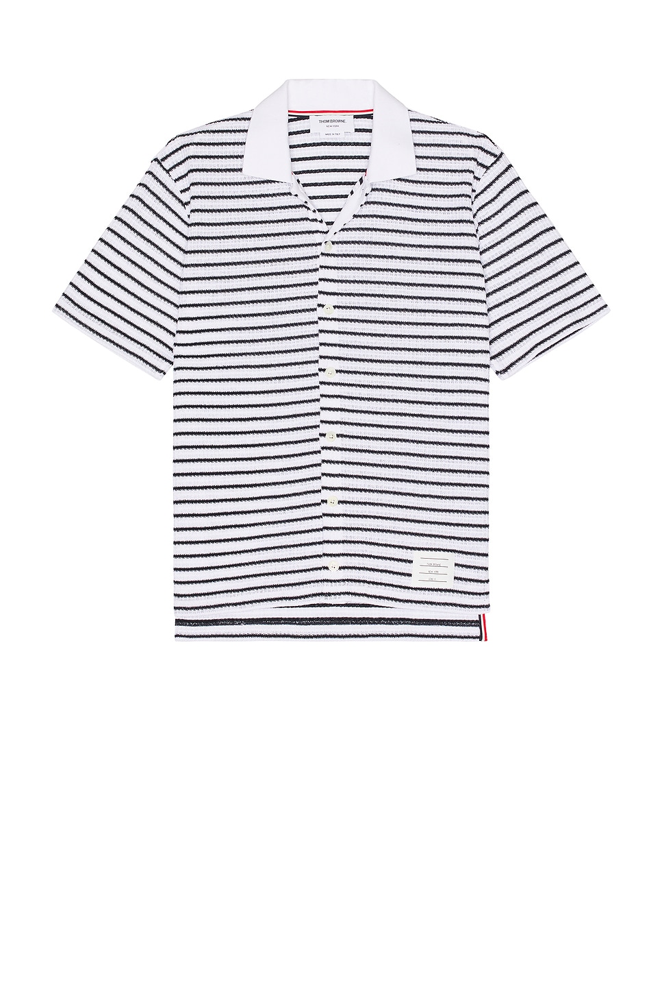Image 1 of Thom Browne Short Sleeve Button Down Shirt in Navy