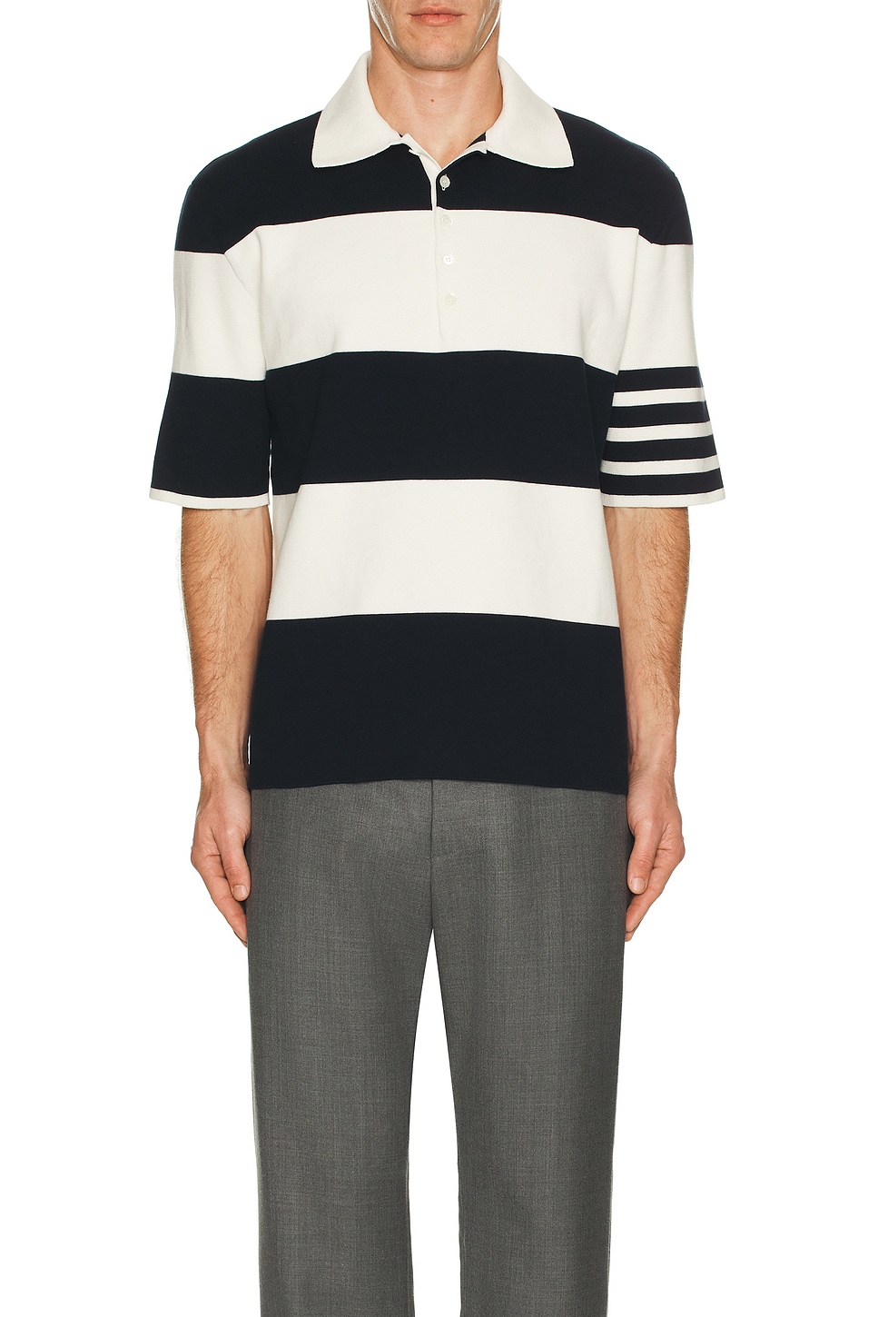 Rugby Stripe Short Sleeve Polo - Thumbnail 3