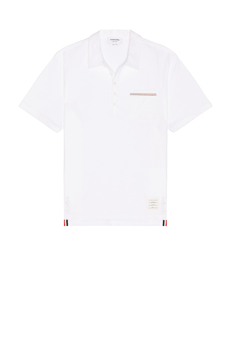Image 1 of Thom Browne Oversized Short Sleeve Polo in White