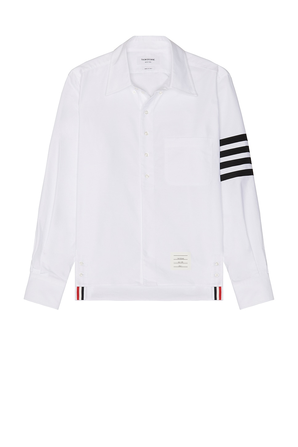 Image 1 of Thom Browne Straight Fit 4 Bar Oxford Shirt in White