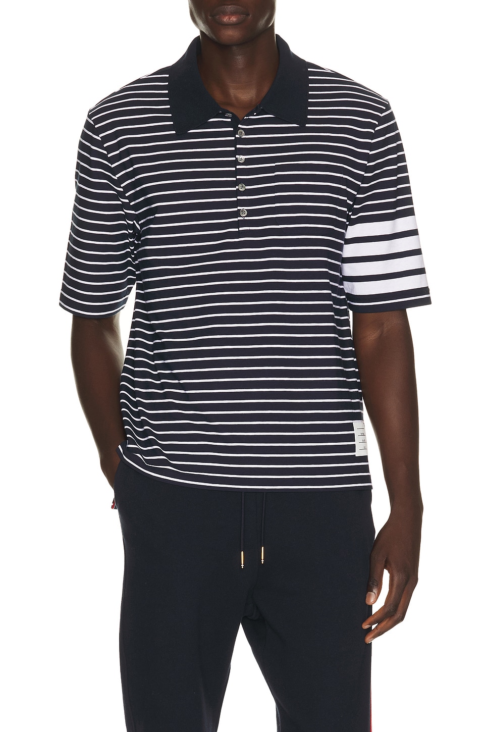 Thom Browne Short Sleeve Polo In Multi
