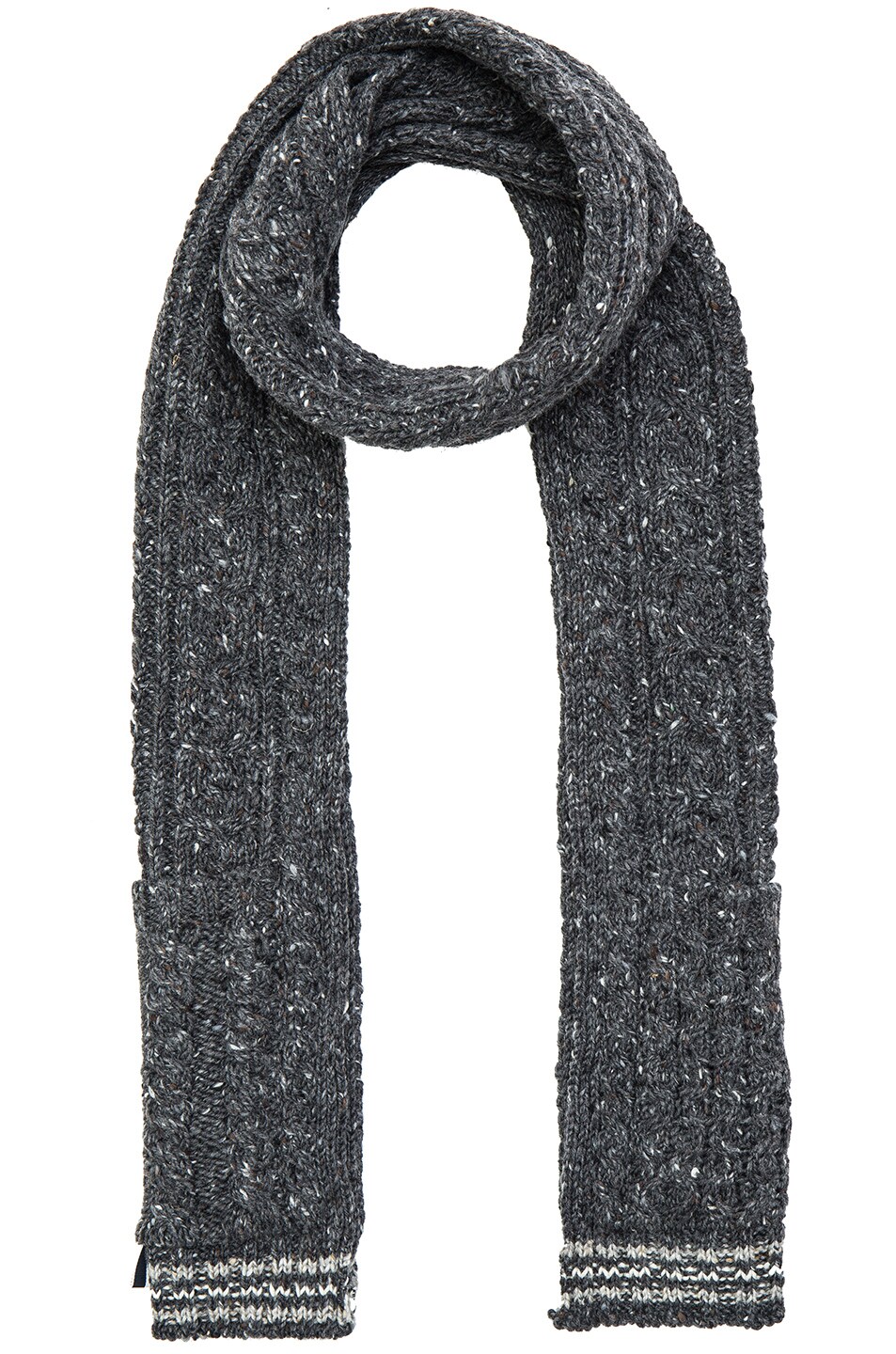 Image 1 of Thom Browne Cable Funmix Scarf in Medium Grey