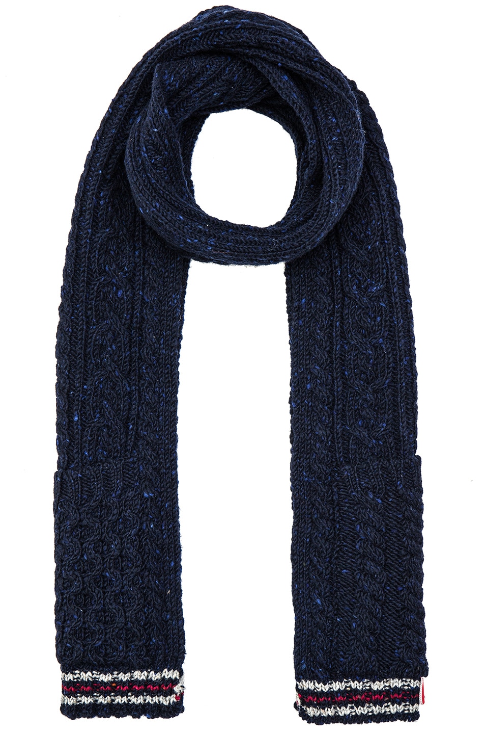 Image 1 of Thom Browne Cable Funmix Scarf in Navy