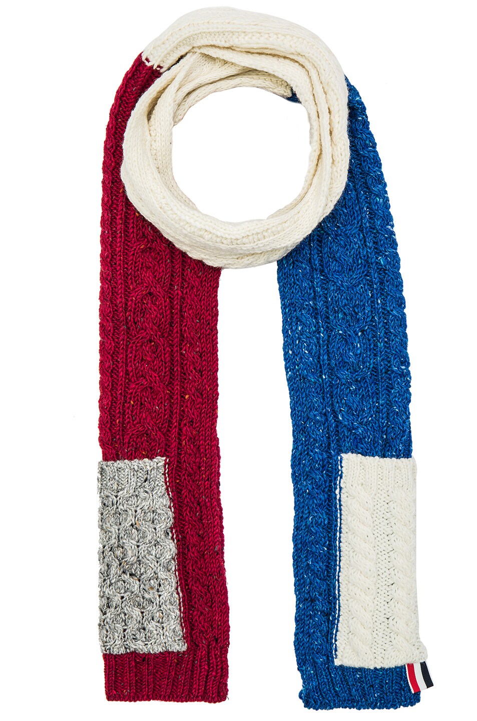 Image 1 of Thom Browne Cable Funmix Scarf in White