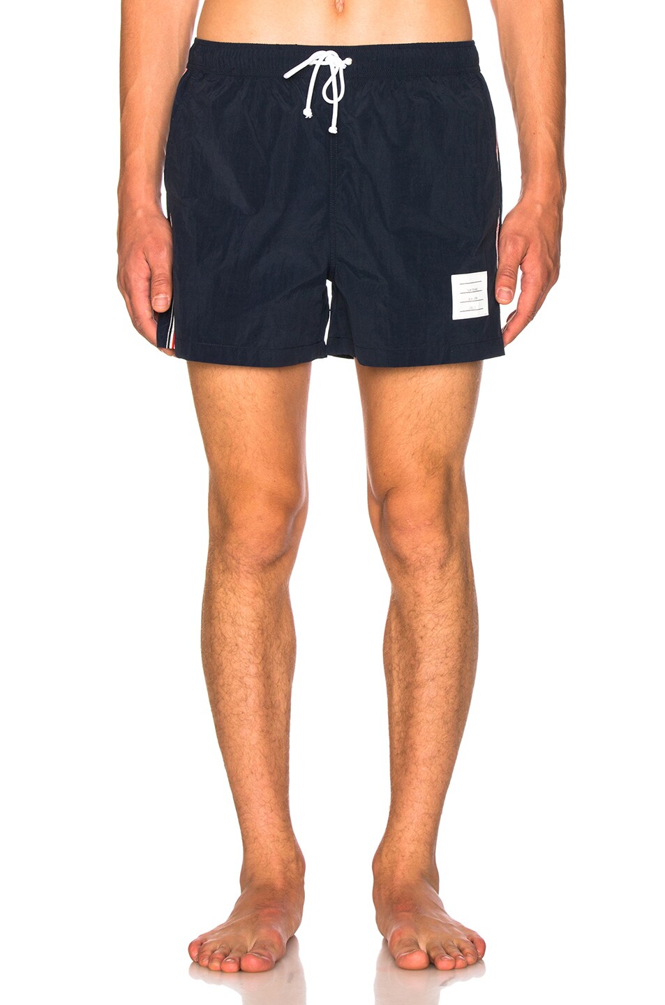 Image 1 of Thom Browne Classic Brushed Finish Swim Trunk in Navy