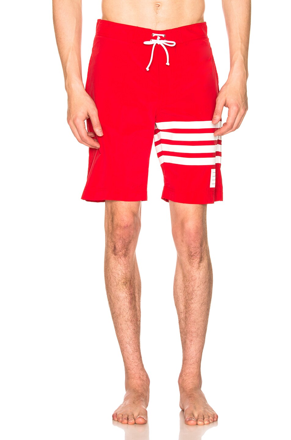 Image 1 of Thom Browne Swim Tech Board Short in Red