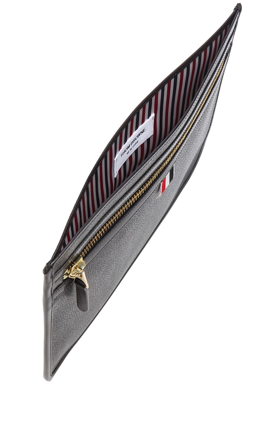 Thom Browne Zipper Document Holder in Black FWRD