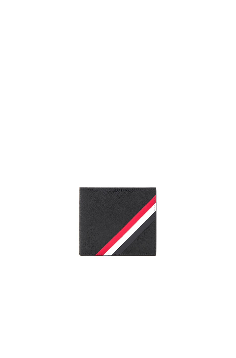 Image 1 of Thom Browne Diagonal Stripe Wallet in Black