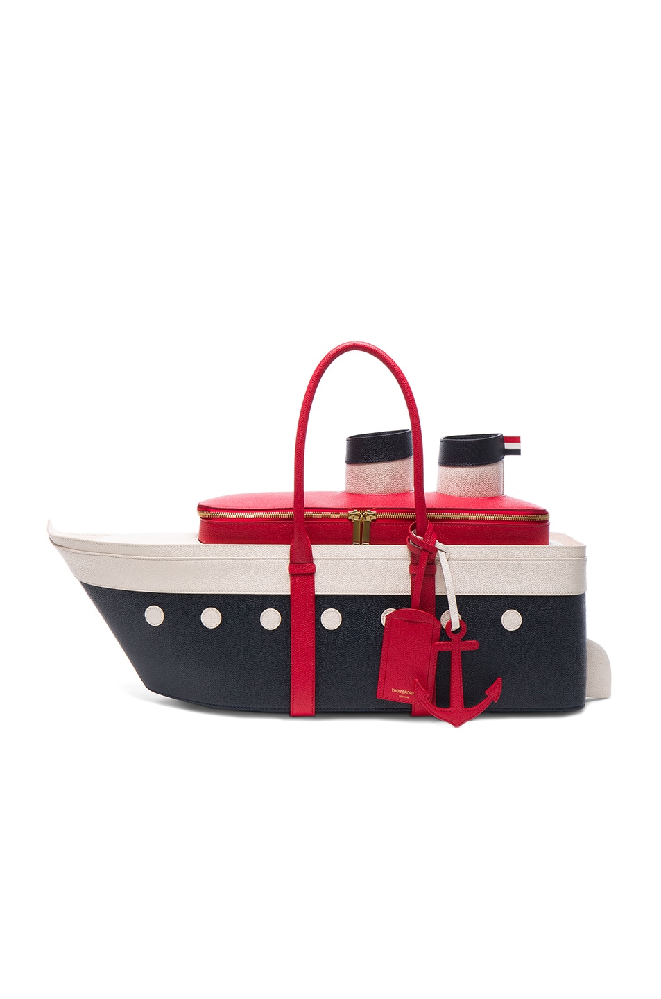 Image 1 of Thom Browne Cruise Liner Bag in Red, White & Blue