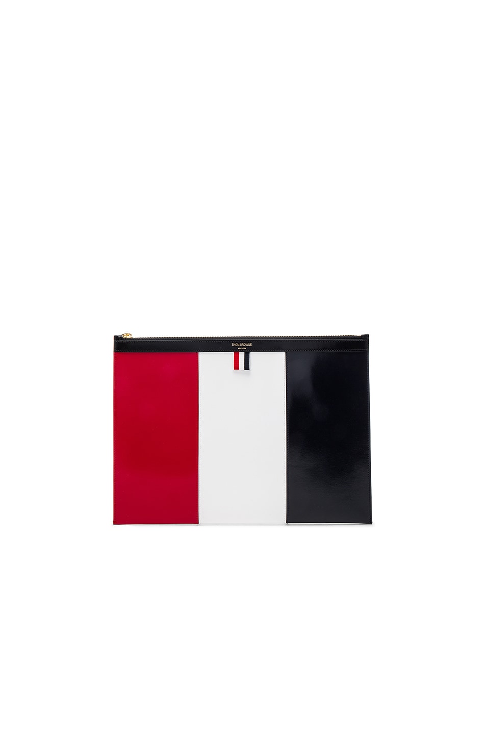 Image 1 of Thom Browne Medium Zippered Document Holder in Red, White & Blue